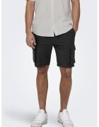 Only & sons Pantaloni scurti cargo lejeri - Negru