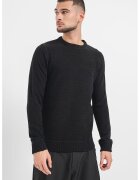 Only & sons Pulover cu decolteu la baza gatului si model uni - Negru