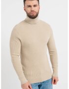 Only & sons Pulover striat cu guler inalt - Bej