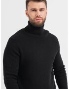 Only & sons Pulover striat cu guler inalt - Negru