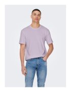 Only & sons Tricou barbati - 301847489 - Bumbac organic - Violet - Violet