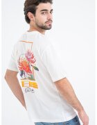 onlysons Tricou din bumbac cu imprimeu grafic pe partea din spate - Alb fildes/Portocaliu