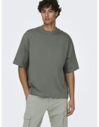 Only & sons Tricou lejer de bumbac - Kaki