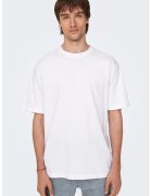 Only & sons Tricou relaxed-fit din bumbac organic Fred - Alb
