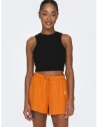 Only Top crop din amestec de bumbac - Negru