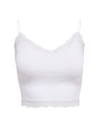 Only Top crop slim-fit fara cusaturi Vicky - Alb