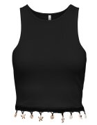 Only Top dama 15325019 - Bumbac organic - Negru - Negru