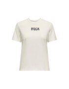 Only Tricou dama 15307412 - Bumbac organic - Ecru - Ecru