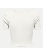 Only Tricou dama 15311919 - Bumbac organic - Alb - Alb