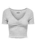 Only Tricou dama 15311919 - Bumbac organic - Gri - Gri