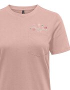 Only Tricou dama 15317989 - Bumbac organic - XS INTL - Roz