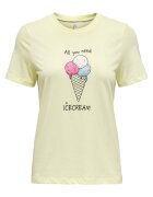 Only Tricou dama 15349901 - Bumbac organic - Galben - Galben
