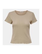 Only Tricou dama - 303602741 - Bej - Bumbac