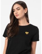 Only Tricou de bumbac cu logo Kita - Negru