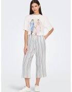 Only Tricou din amestec de lyocell cu imprimeu grafic - Bej/Alb murdar
