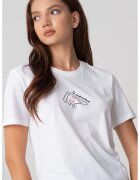 Only Tricou din bumbac cu imprimeu grafic - Albastru glaciar