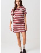 Only Tricou polo cu model in dungi - Visiniu
