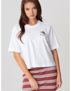 Only Tricou regular fit cu decolteu la baza gatului - Alb