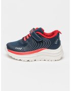 Original Marines Pantofi sport din material textil cu inchidere velcro si garnituri din material sintetic - Rosu/Alb murdar/Bleumarin