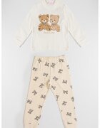 Original Marines Pijama lunga cu model - Alb fildes/Negru/Maro deschis