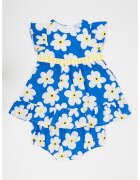 Original Marines Rochie de bumbac cu model floral - Galben deschis/Albastru royal/Alb murdar