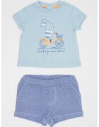 Original Marines Set de tricou de bumbac si pantaloni scurti - 2 piese - Alb/Albastru deschis