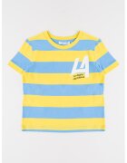 Original Marines Tricou de bumbac cu model in dungi - Galben pai/Albastru deschis