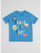 Original Marines Tricou de bumbac cu model text - Portocaliu stins/Verde deschis/Albastru deschis