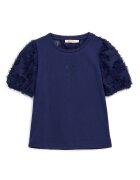 Original Marines Tricou din amestec de bumbac cu decolteu la baza gatului - Bleumarin