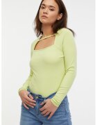 Orsay Bluza cu decupaj - Verde lime