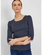 Orsay Bluza cu maneci 3/4 - Alb/Albastru ultramarin