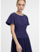 Orsay Bluza cu strasuri - Albastru indigo