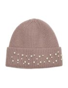 Orsay Caciula elastica cu perle sintetice - Alb fildes/Maro taupe