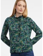 Orsay Camasa cu garnitura cu volan si maneci lungi - Verde/Negru