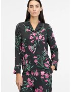 Orsay Camasa cu model floral si maneci lungi - Verde/Fucsia/Negru stins