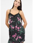 Orsay Camasa de noapte cu model floral - Verde/Fucsia/Negru stins