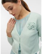 Orsay Cardigan crop cu aplicatie cu model floral - Albastru aquamarin