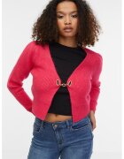 Orsay Cardigan crop cu inchidere metalica - Coral
