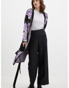 Orsay Cardigan lung cu imprimeu floral - Alb/Negru/Ametist