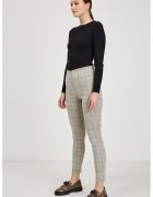 Orsay Pantaloni cu model in carouri si talie inalta - Grej