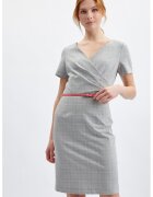Orsay Rochie cu curea subtire si model in carouri - Gri deschis