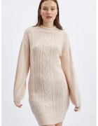 Orsay Rochie-pulover cu torsade - Crem