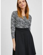 Orsay Rochie scurta cu croiala in A si decolteu in V - Alb/Negru