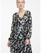 Orsay Rochie scurta cu model - Alb/Negru