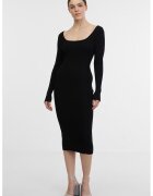 Orsay Rochie tricotata cu decupaje pe partea din spate - Negru