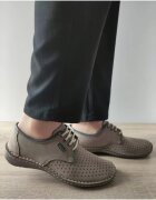 Otter Pantofi Casual Perforati Barbati 9558 14-2 Bej Grey Lotus Nubuck - Bej - Bej