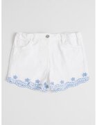 OVS Blugi scurti cu broderie - Alb/Albastru pastel