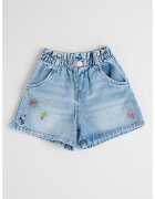 OVS Blugi scurti cu broderie - Albastru pal