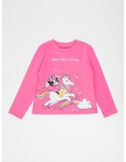 OVS Bluza din amestec de bumbac cu imprimeu Minnie Mouse - Alb/Galben/Roz