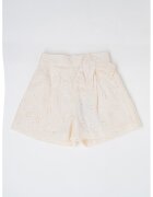 OVS Pantaloni scurti de bumbac cu broderie florala - Bej deschis